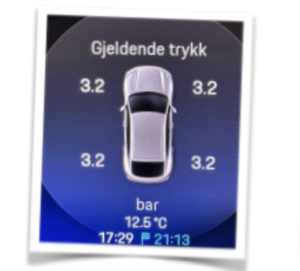 Sjekk lufttrykk på porcshe