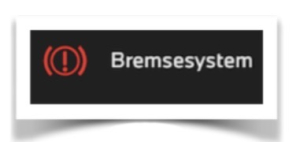 Varsellampe for to-krets bremsesytem